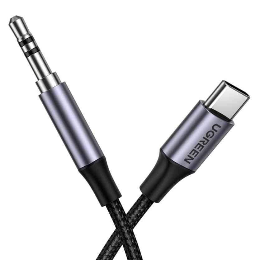 30633 1m CABLE USB TYPE0C 3.5mm AUDIO BLACK UGREEN