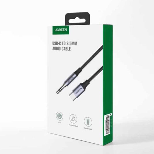 30633 1m CABLE USB TYPE0C 3.5mm AUDIO BLACK UGREEN