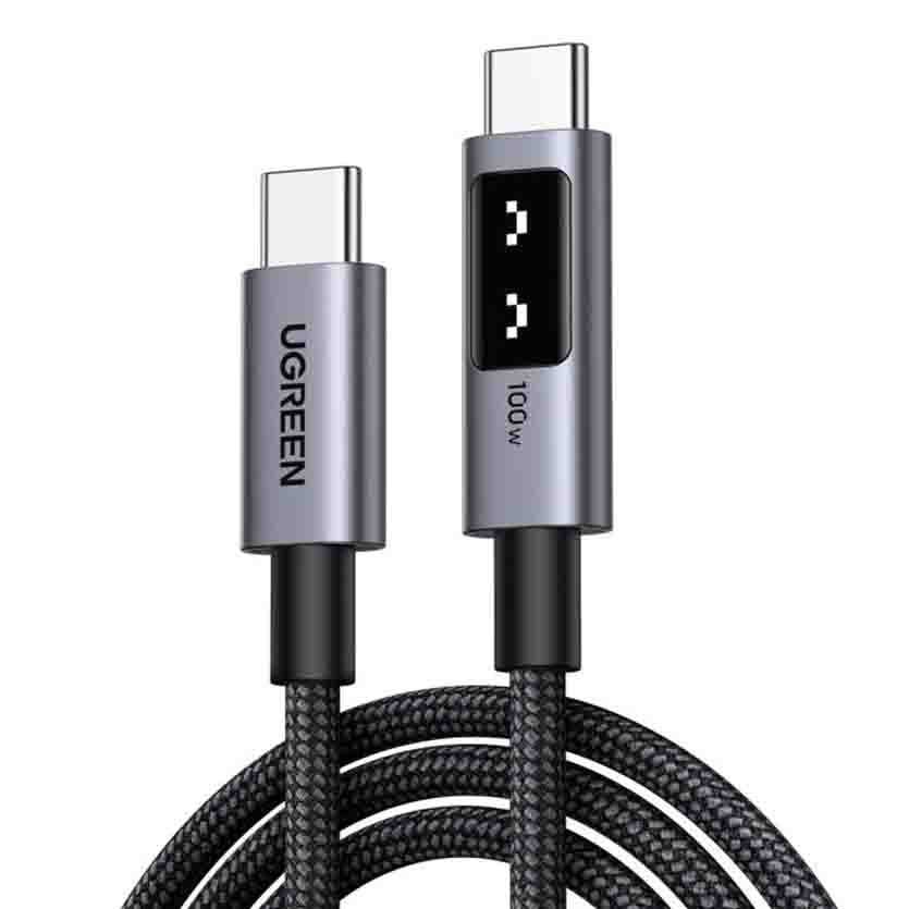 35501 1m USB-C/USB-C CHARGING & DATA CABLE 100W BLACK UGREEN