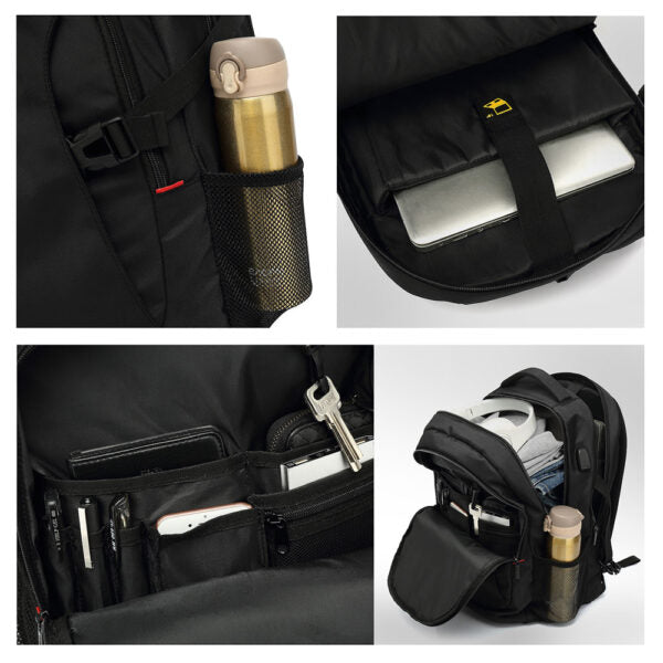 AC8530 15.6″ N/B BACKPACK WITH USB CHARGING PORT GLOBAL BLACK ACT