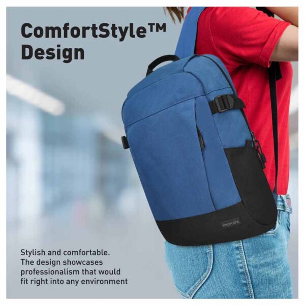BIRGER.BLUE 15.6″ BACKPACK LAPTOP COMFORTSTYLE W/LARGE COMPARTMENTS PROMATE