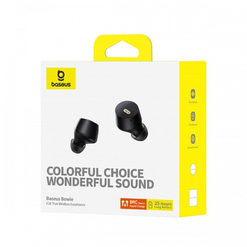Baseus Headphones In Ear Beans TWS Bowie E18 Black