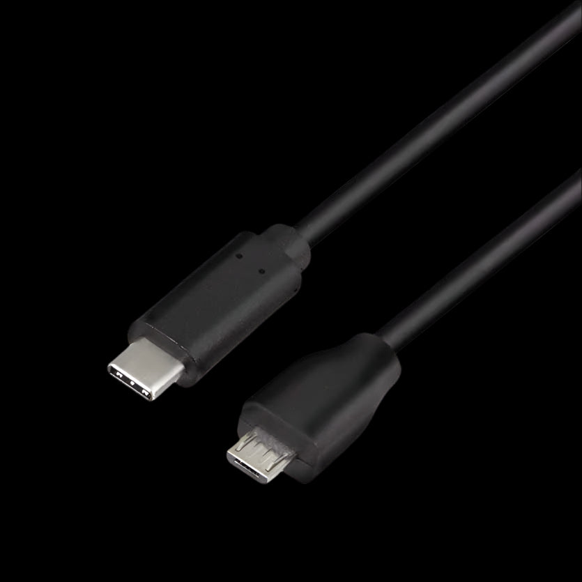 CU0196 0.5m USB CABLE TYPE C TO USB2.0 MICRO M/M BLACK LOGILINK
