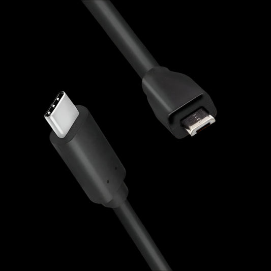 CU0196 0.5m USB CABLE TYPE C TO USB2.0 MICRO M/M BLACK LOGILINK