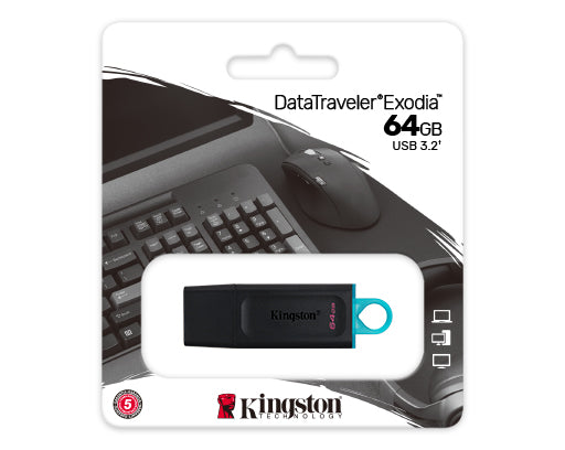 DTX-64GB USB STICK DATA TRAVELER EXODIA FLASH DRIVE USB3.2 KINGSTON