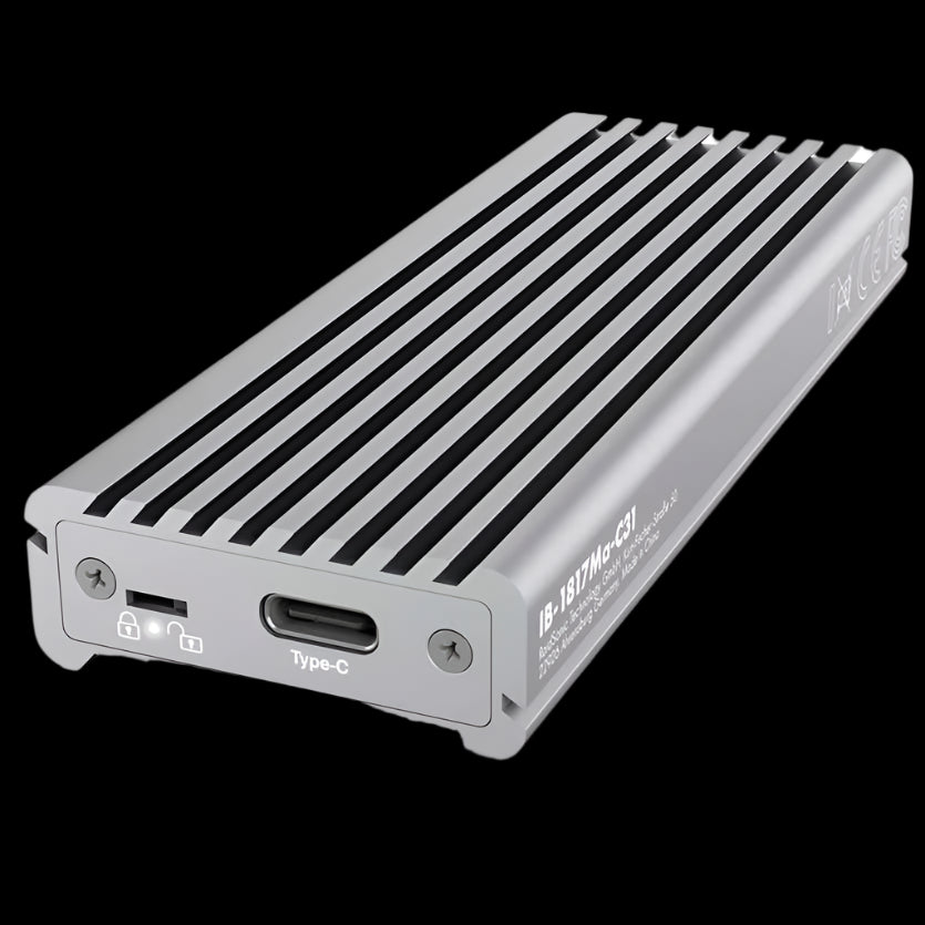 IB-1817M-C31 EXTERNAL TYPE-C ALUMINIUM ENCLOSURE FOR M.2 NVME SSD ICYBOX
