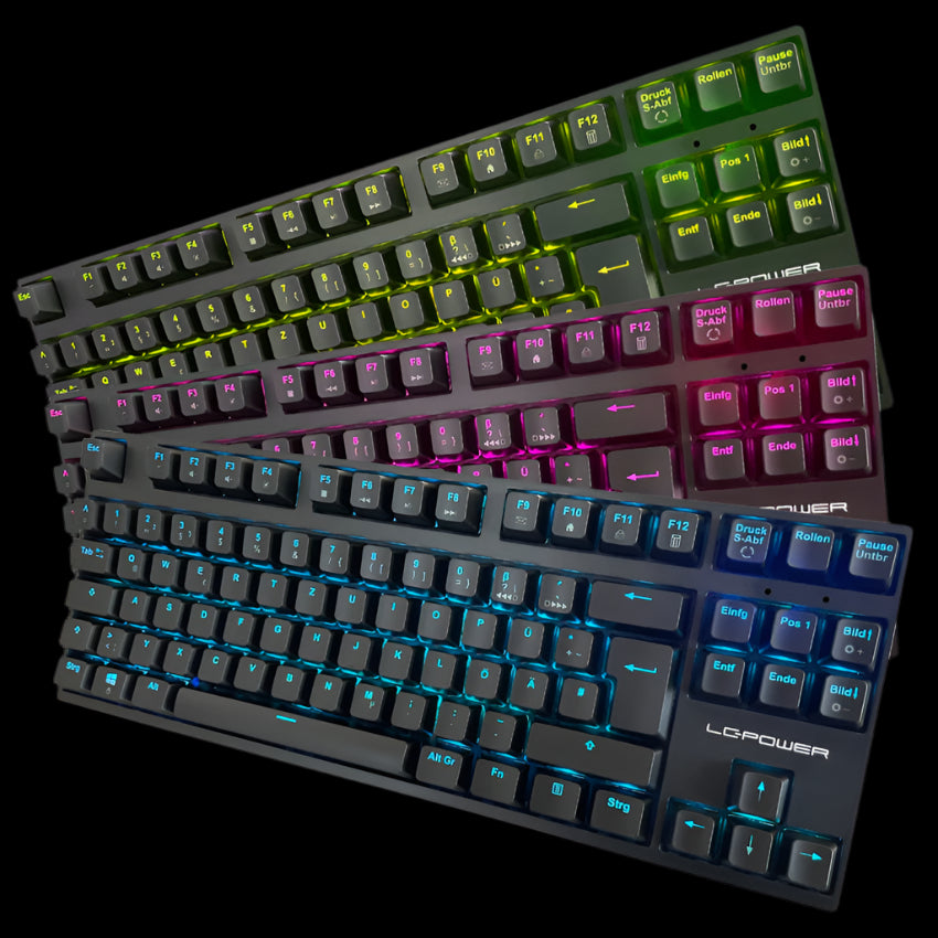 LC-KEY-MECH-2-RGB-C-W MECHANICAL KEYBOARD GAMING 2.4GHz, BT/USB LC-POWER