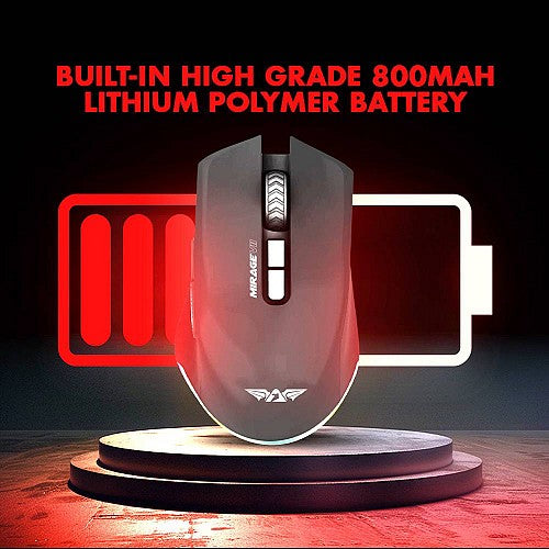 Armaggeddon Gaming Mouse Wired+2.4G+BT Recharge 7B MIRAGE VII Black