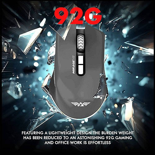 Armaggeddon Gaming Mouse Wired+2.4G+BT Recharge 7B MIRAGE VII Black