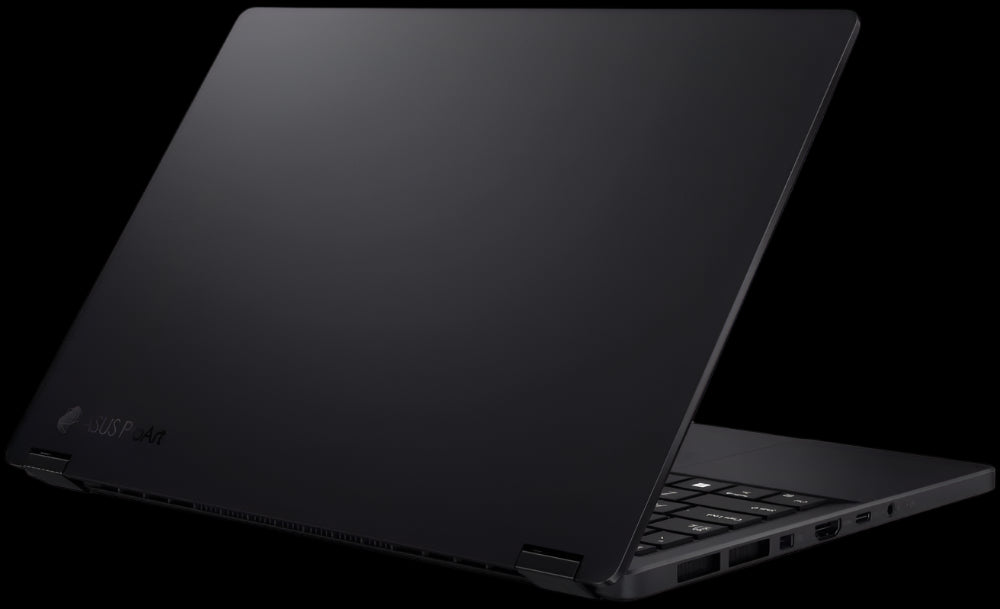 Black laptop on a white background