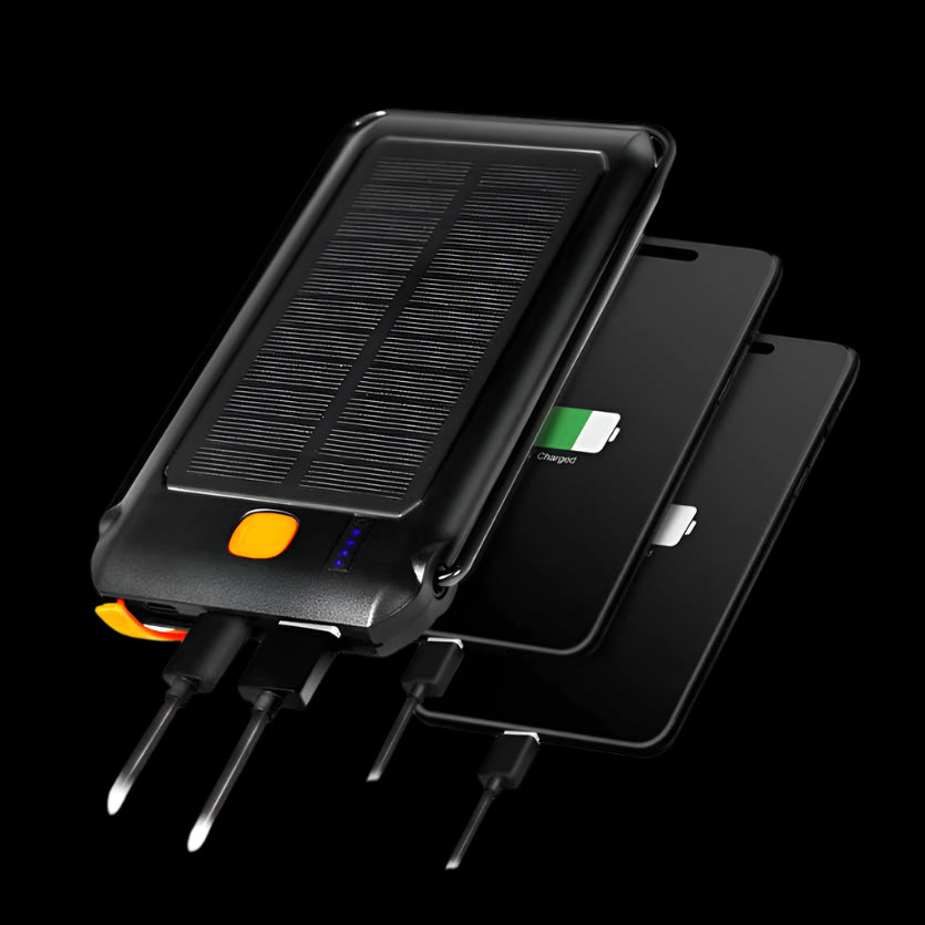 PA0273 SOLAR POWERBANK 10000mAh 2 x USB-A & 1 x USB-C PD, FLASHLIGHT LOGILINK