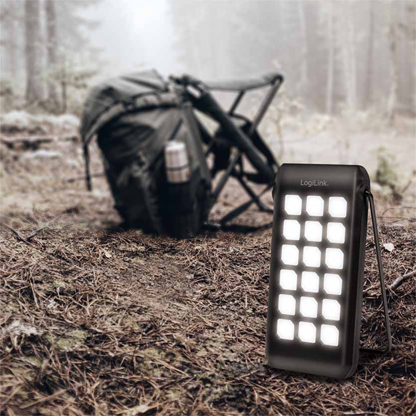 PA0273 SOLAR POWERBANK 10000mAh 2 x USB-A & 1 x USB-C PD, FLASHLIGHT LOGILINK
