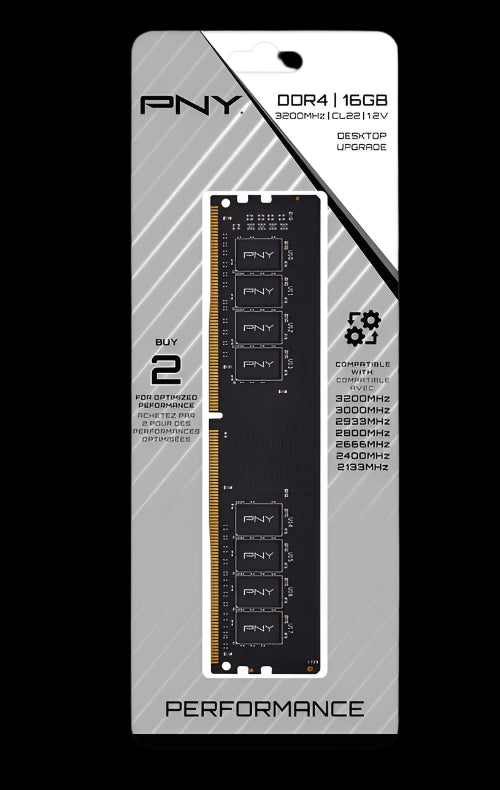 PNY RAM DIMM DDR4 3200MHz CL22 16GB Desktop Memory