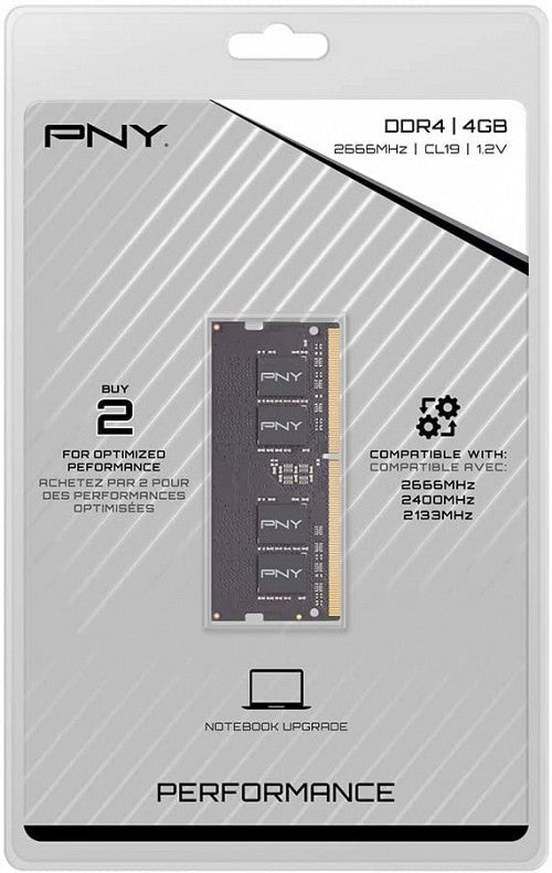 PNY SODIMM DDR4 2666MHz 4GB for Laptop PC