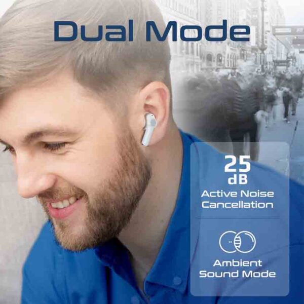 PROPODS.WHITE EARPHONES BT ANC TWS WITH INTELLITOUCH PROMATE