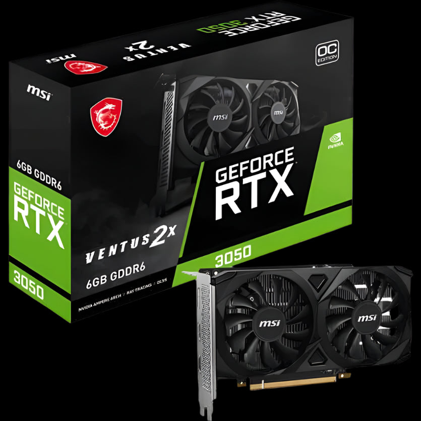 RTX 3050 6GB VENTUS 2x OC GDDR6 GEFORCE GRAPHICS CARD MSI