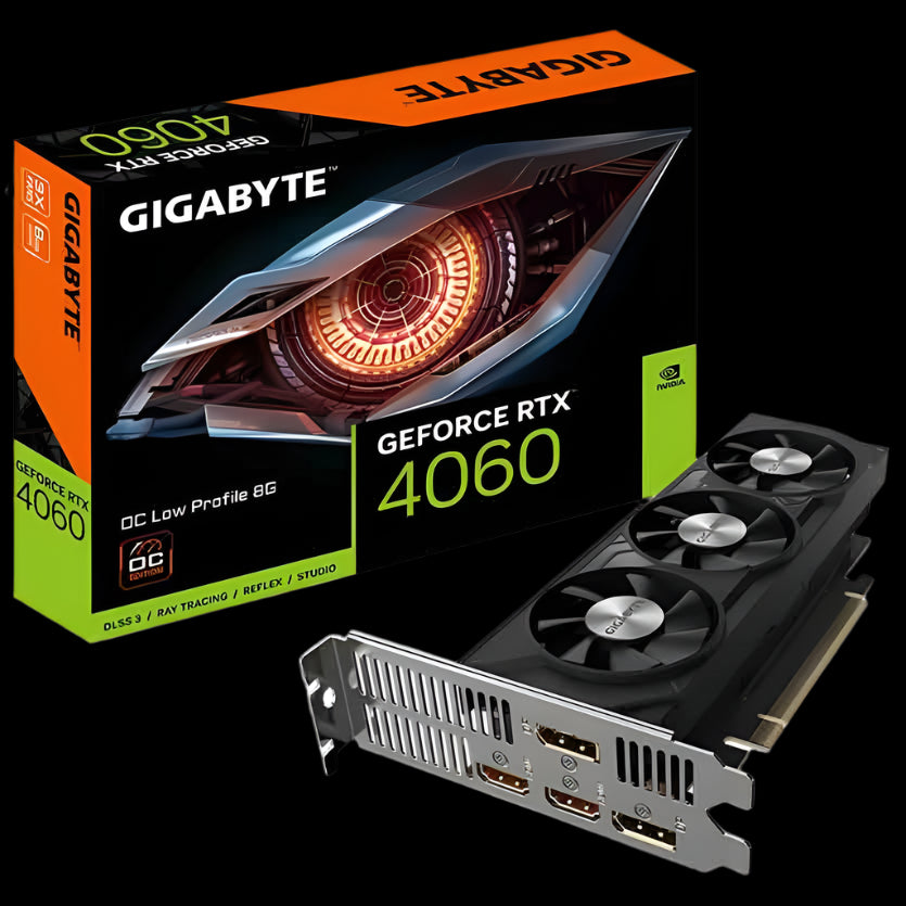 RTX 4060 8GB LP 3FAN GDDR6 GEFORCE GRAPHICS CARD GIGABYTE