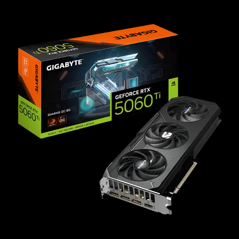 RTX 5060Ti 8GB GAMING 3FAN OC GDDR7 GEFORCE GRAPHICS CARD GIGABYTE