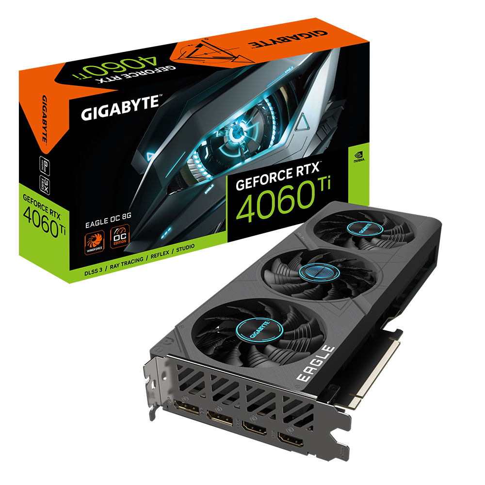 RTX 4060Ti 8GB EAGLE 3FAN OC GDDR6 GEFORCE GRAPHICS CARD GIGABYTE