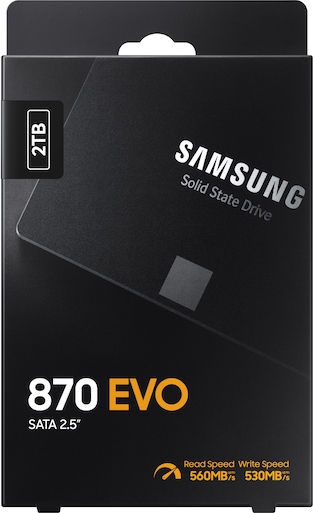 Samsung 870 EVO 2TB 2.5" SATA III Internal SSD (MZ-77E2T0B/AM)