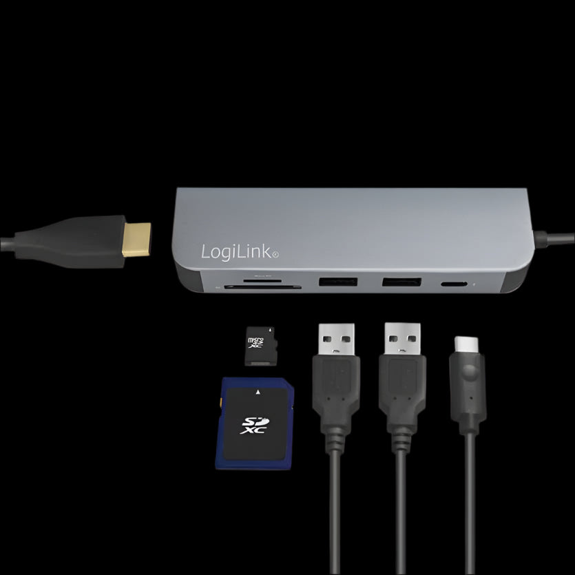 UA0343 DOCKING STATION GEN1 USB3.2,USB-C 6-PORT, PD LOGILINK