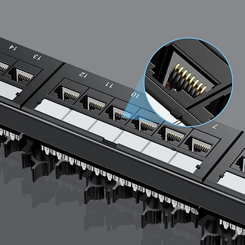 Unitek Network Patch Panel CAT6 UTP 24-Port T003A