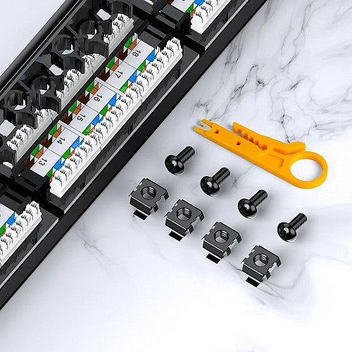 Unitek Network Patch Panel CAT6 UTP 24-Port T003A