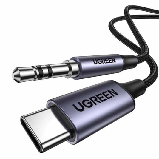 30633 1m CABLE USB TYPE0C 3.5mm AUDIO BLACK UGREEN