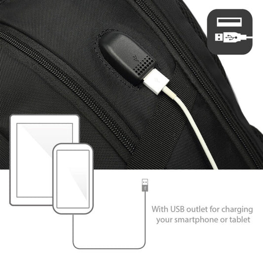 AC8530 15.6″ N/B BACKPACK WITH USB CHARGING PORT GLOBAL BLACK ACT