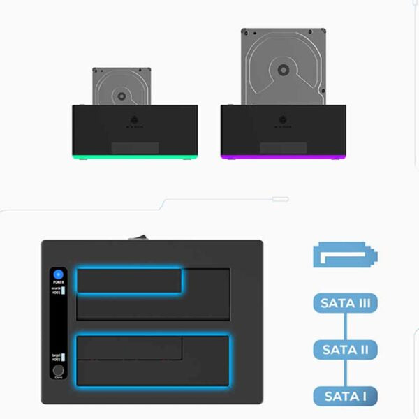 IB-127CL-U3 DOCKING&CLONE FOR 2.5″&3.5″ HDD/SSD USB3.0 ICYBOX