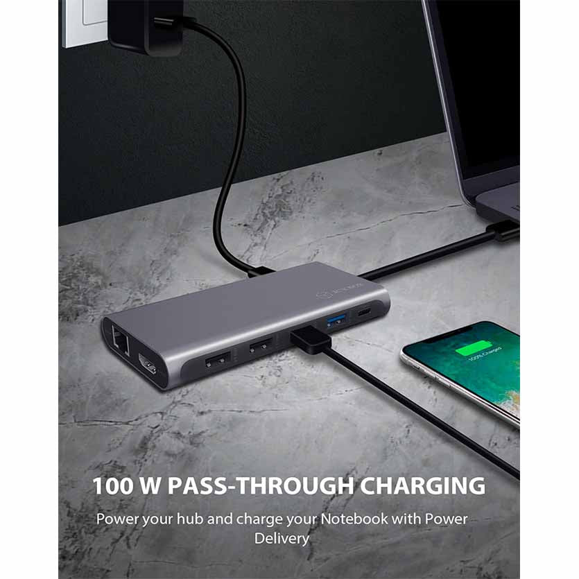 IB-DK4050-CPD 12 IN 1 USB-C DOCKING WITH PD100W ICYBOX