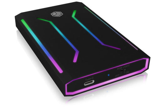 IB-G226L-C31 RGB ILLUMINATED TYPE-C ALUMINIUM ENCLOSURE FOR 2.5″ SSD ICYBOX