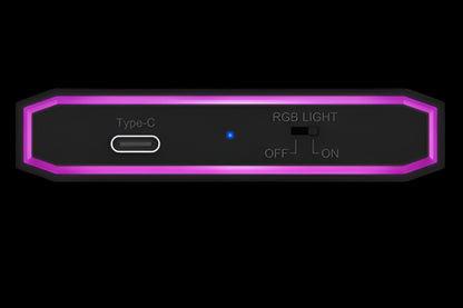 IB-G226L-C31 RGB ILLUMINATED TYPE-C ALUMINIUM ENCLOSURE FOR 2.5″ SSD ICYBOX
