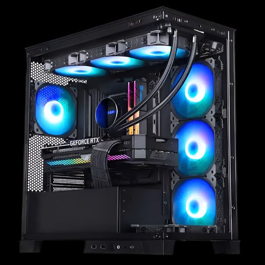 K701 BLACK MIDI TOWER TEMPERED GLASS PC GAMING CASE SAMA