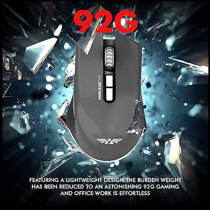 Armaggeddon Gaming Mouse Wired+2.4G+BT Recharge 7B MIRAGE VII Black
