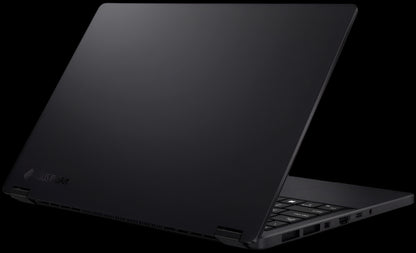 Black laptop on a white background