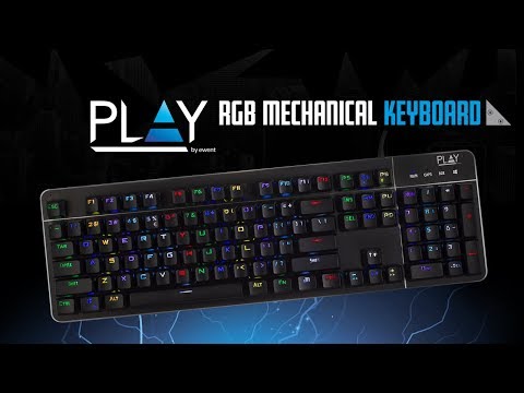 PL3350 KEYBOARD RGB ILLUMINATED MECHANICAL GAMING USB QWERTY LAYOUIT, EWENT