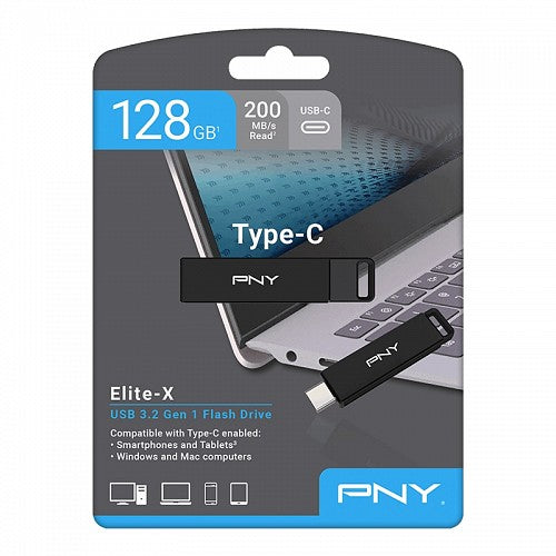 PNY FD Elite-X Type-C USB 3.2 Flash Drive 128GB