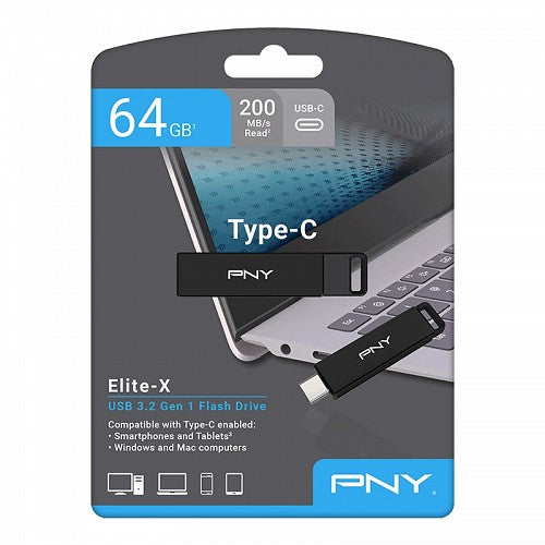 PNY FD Elite-X Type-C USB 3.2 Flash Drive 64GB