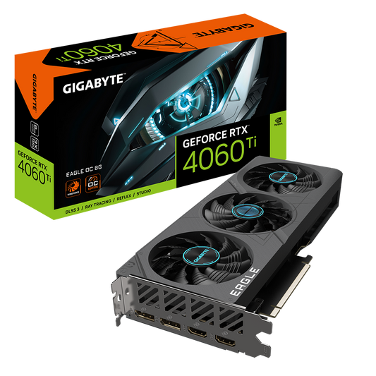 RTX 4060Ti 8GB EAGLE 3FAN OC GDDR6 GEFORCE GRAPHICS CARD GIGABYTE