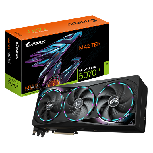 RTX 5070Ti 16GB AORUS MASTER GDDR7 3FAN, GRAPHICS CARD GIGABYTE