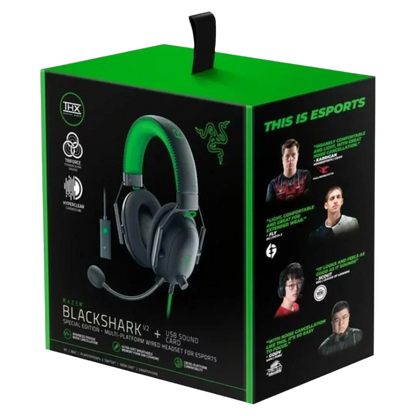 Razer Blackshark V2 Special Edition Headset & USB Audio Card THX PC/Console With Carrying Case