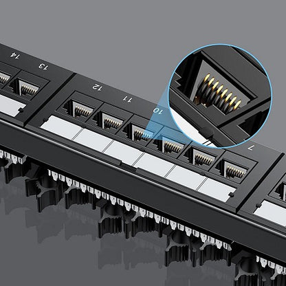 Unitek Network Patch Panel CAT6 UTP 24-Port T003A